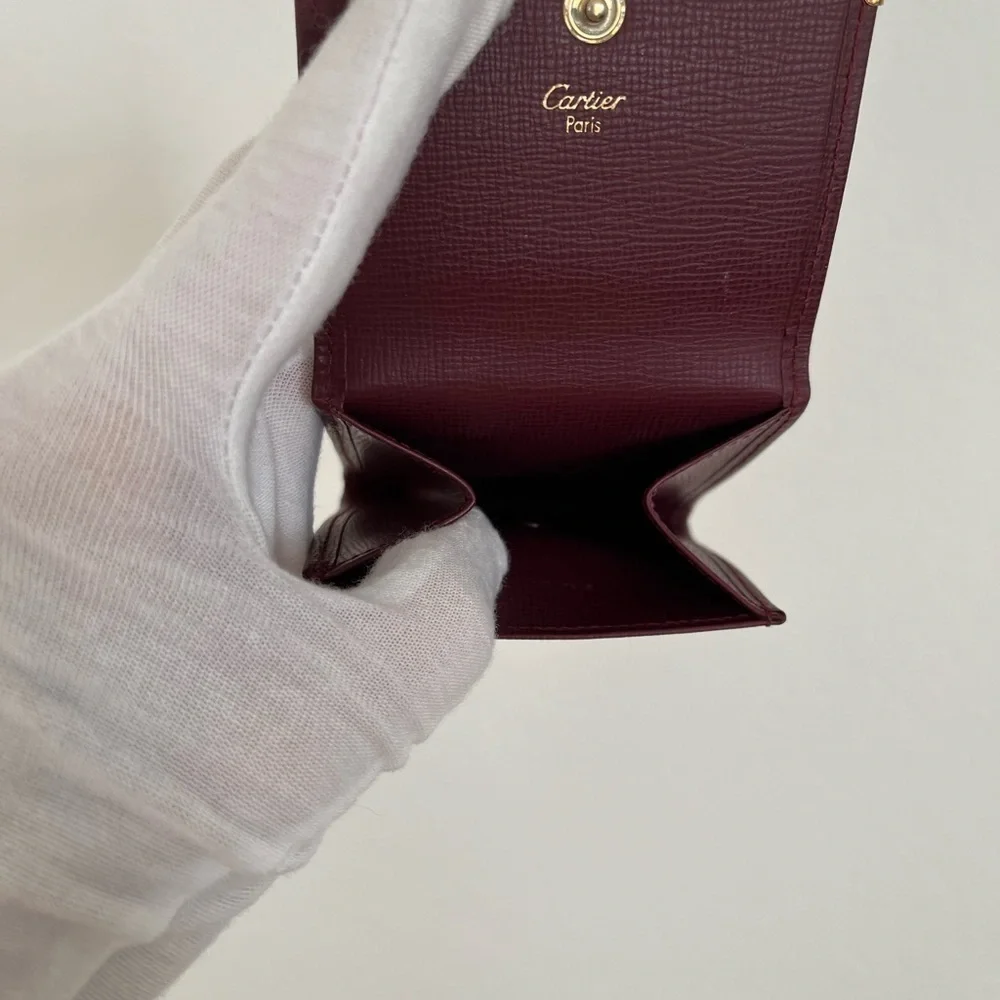 Cartier Coin Case Wallet Bordeaux BNWOT Vintage